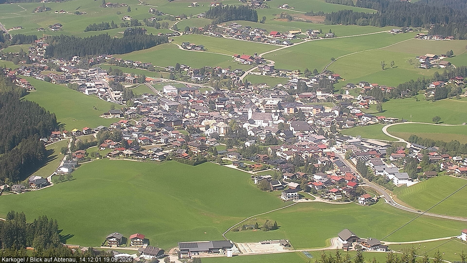 Archiv Foto Webcam Karkogel Blick auf Abtenau