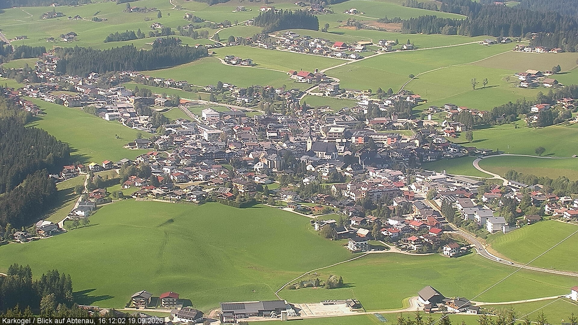 Archiv Foto Webcam Karkogel Blick auf Abtenau