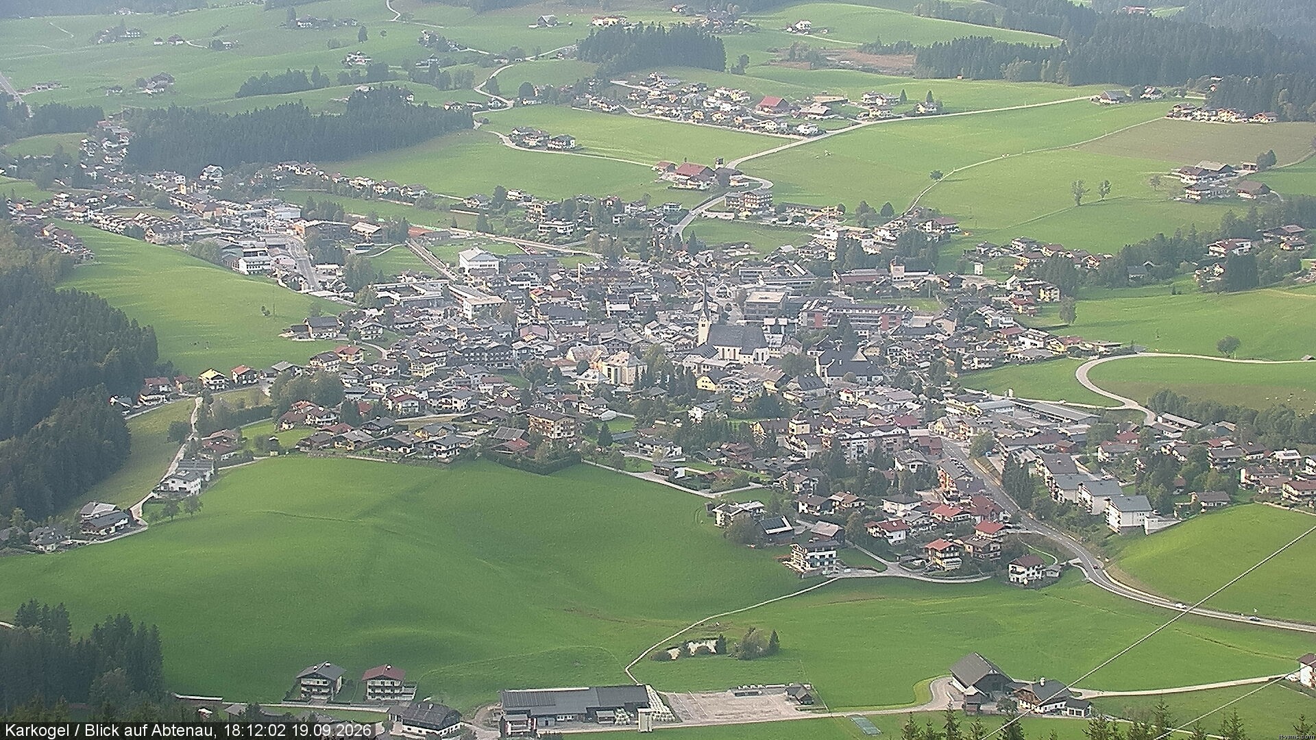 Archiv Foto Webcam Karkogel Blick auf Abtenau