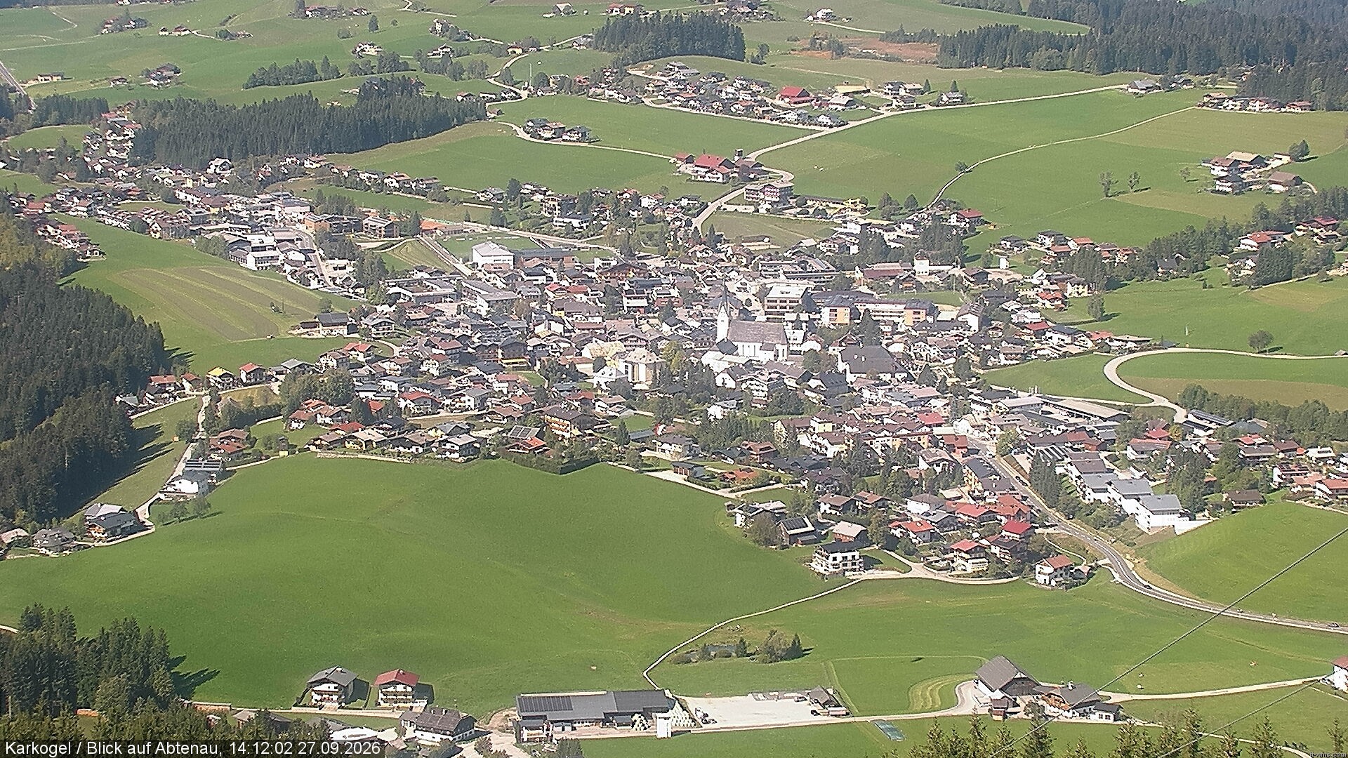Archiv Foto Webcam Karkogel Blick auf Abtenau
