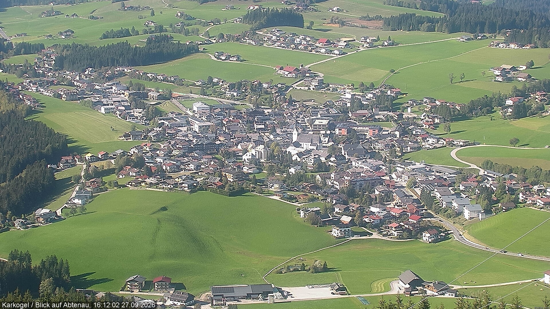 Archiv Foto Webcam Karkogel Blick auf Abtenau