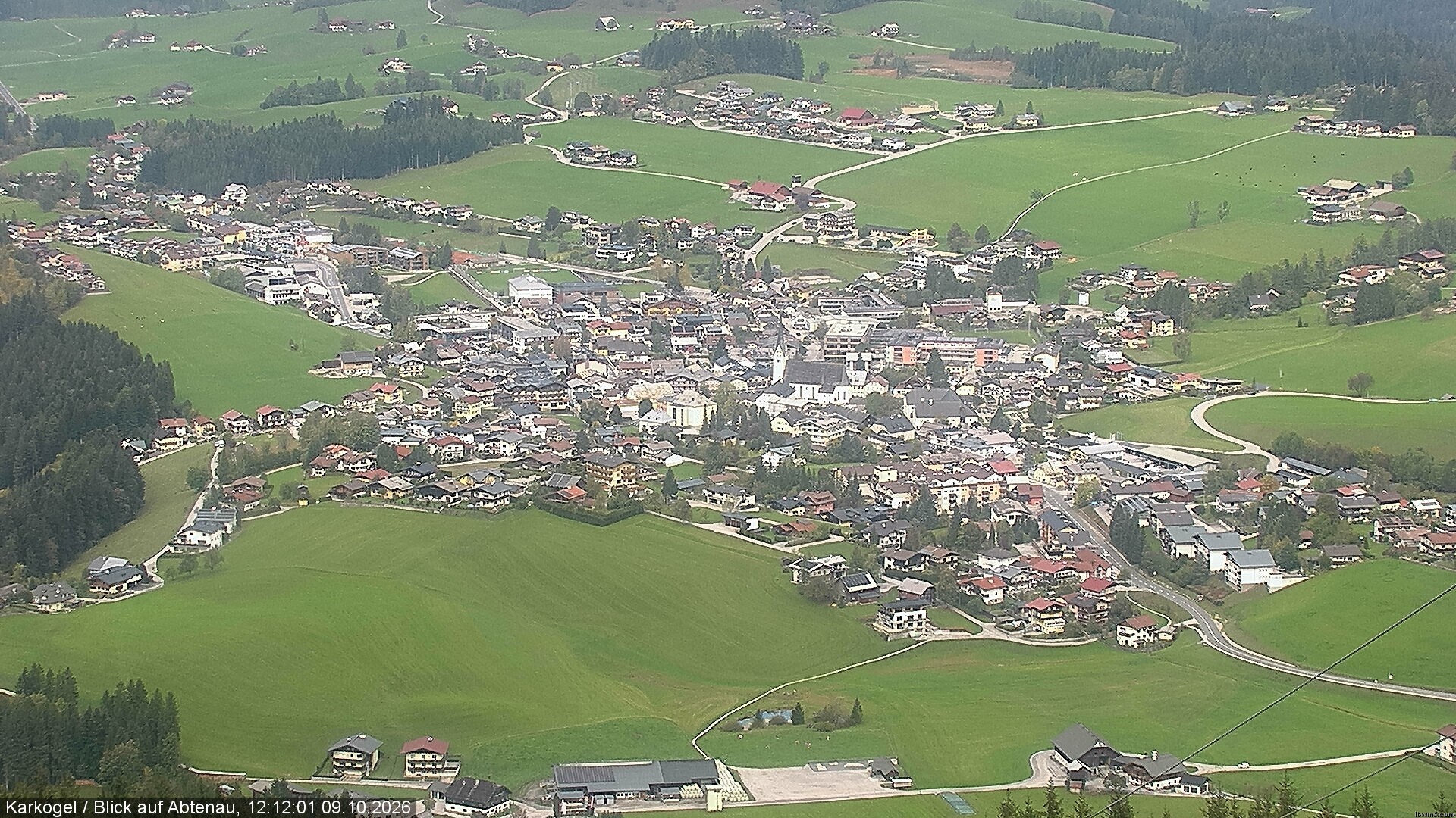 Archiv Foto Webcam Karkogel Blick auf Abtenau