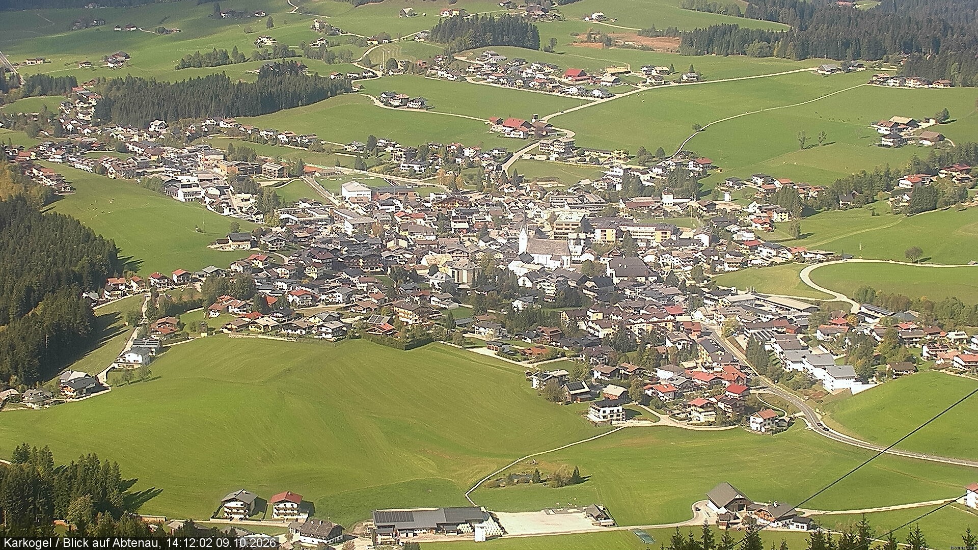 Archiv Foto Webcam Karkogel Blick auf Abtenau
