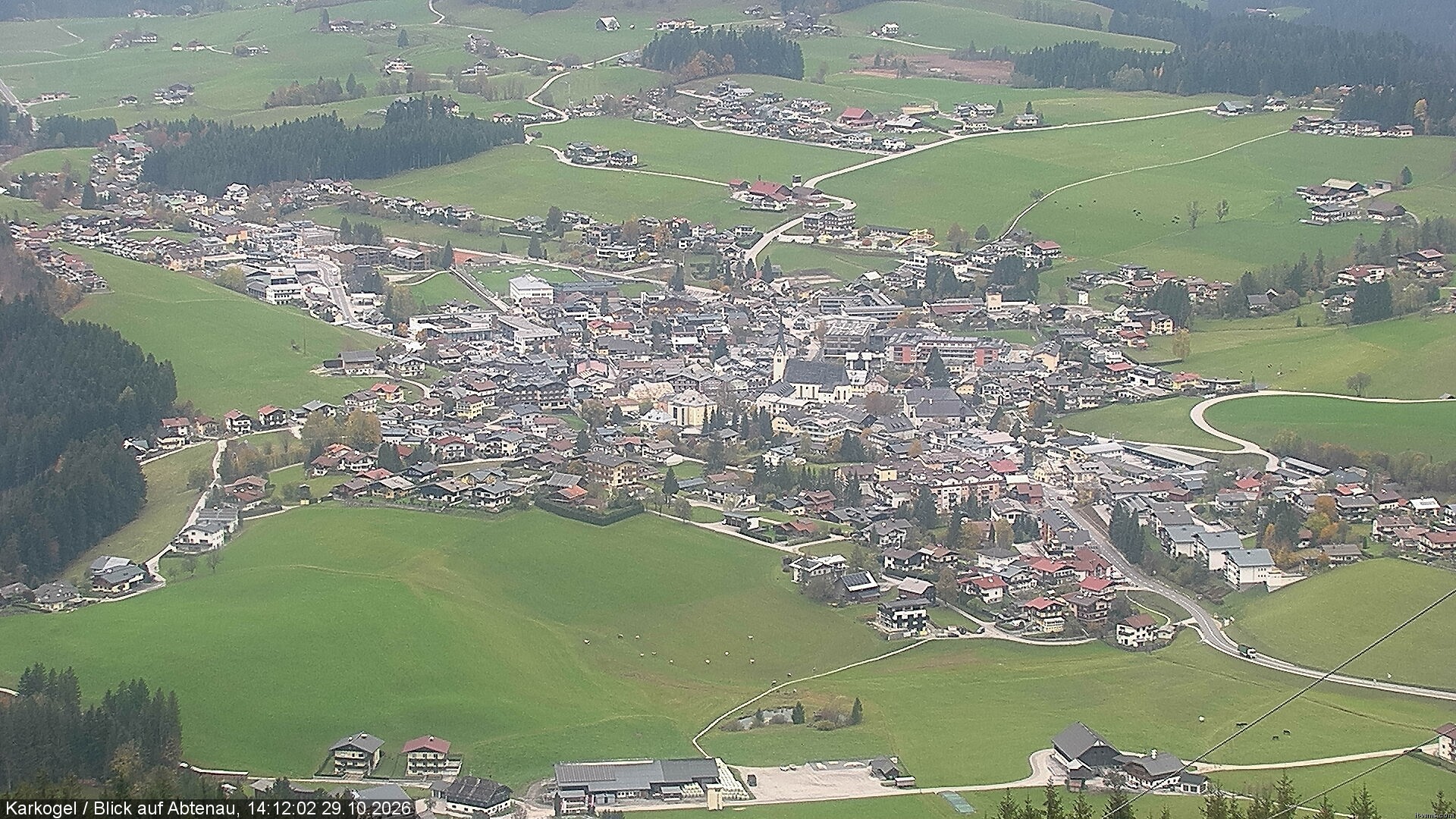 Archiv Foto Webcam Karkogel Blick auf Abtenau