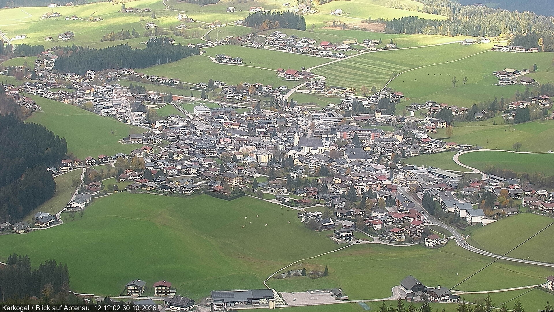 Archiv Foto Webcam Karkogel Blick auf Abtenau