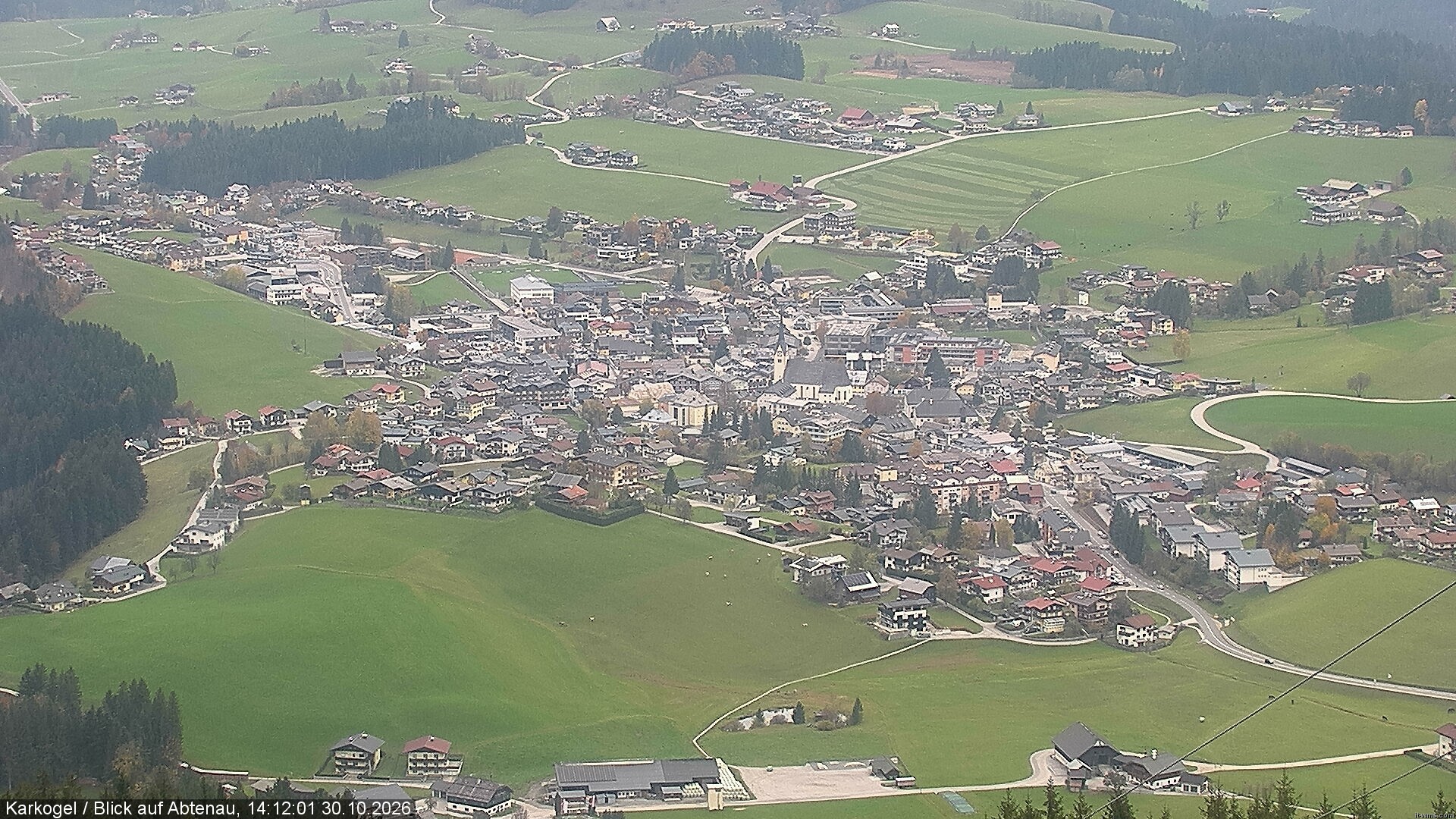 Archiv Foto Webcam Karkogel Blick auf Abtenau