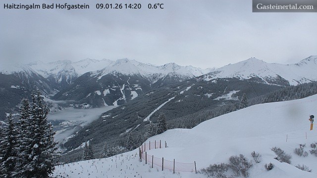 Archiv Foto Webcam Bad Hofgastein: Ausblick Haitzingalm