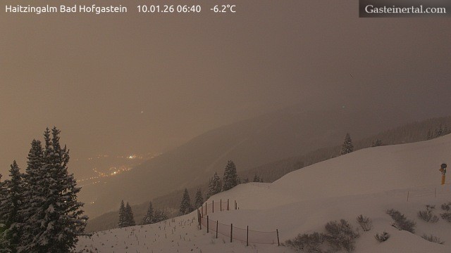 Archiv Foto Webcam Bad Hofgastein: Ausblick Haitzingalm