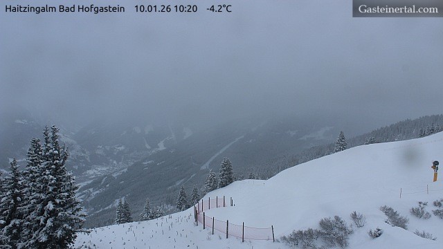 Archiv Foto Webcam Bad Hofgastein: Ausblick Haitzingalm