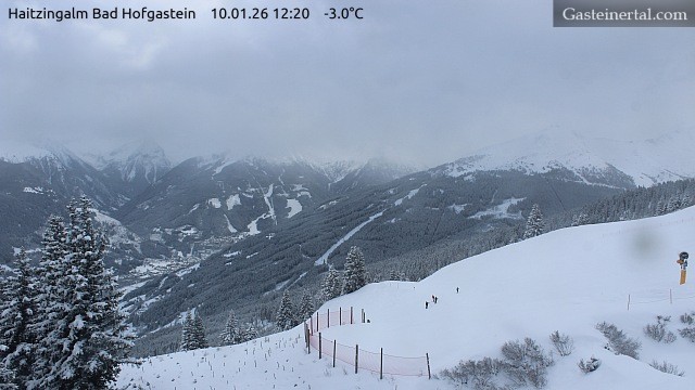 Archiv Foto Webcam Bad Hofgastein: Ausblick Haitzingalm