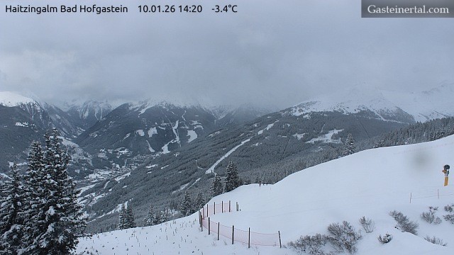 Archiv Foto Webcam Bad Hofgastein: Ausblick Haitzingalm