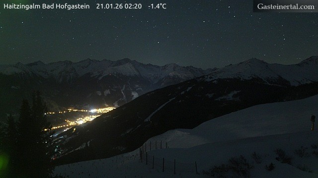 Archiv Foto Webcam Bad Hofgastein: Ausblick Haitzingalm