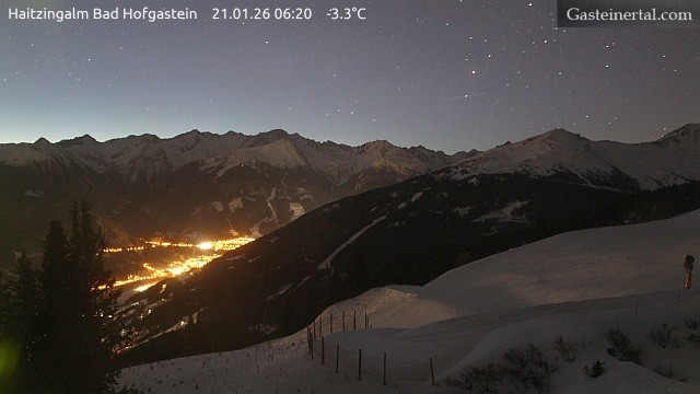 Archiv Foto Webcam Bad Hofgastein: Ausblick Haitzingalm
