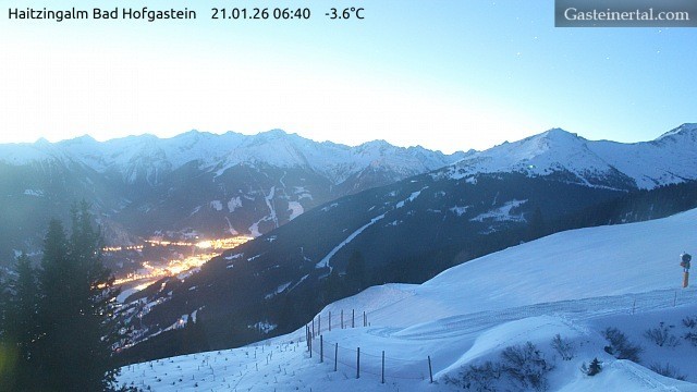 Archiv Foto Webcam Bad Hofgastein: Ausblick Haitzingalm