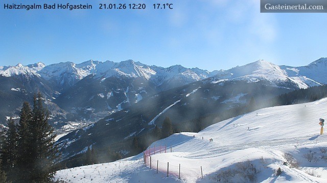 Archiv Foto Webcam Bad Hofgastein: Ausblick Haitzingalm