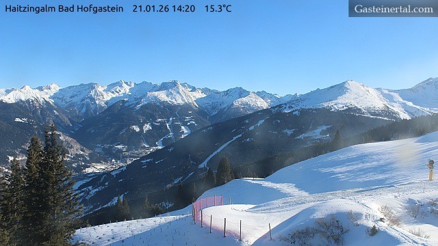Archiv Foto Webcam Bad Hofgastein: Ausblick Haitzingalm