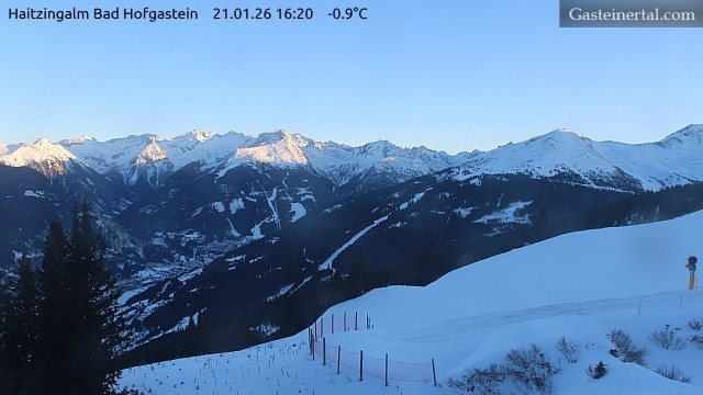 Archiv Foto Webcam Bad Hofgastein: Ausblick Haitzingalm