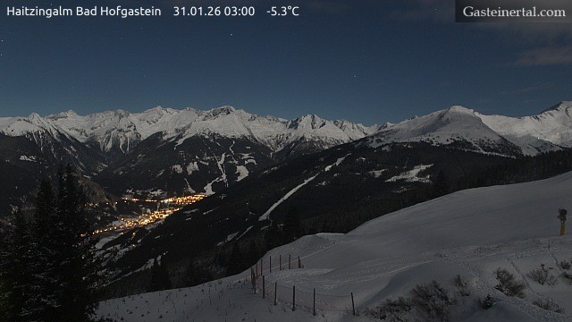 Archiv Foto Webcam Bad Hofgastein: Ausblick Haitzingalm