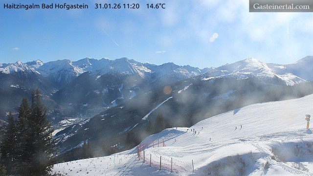 Archiv Foto Webcam Bad Hofgastein: Ausblick Haitzingalm