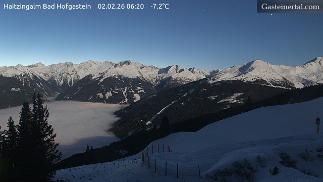 Archiv Foto Webcam Bad Hofgastein: Ausblick Haitzingalm