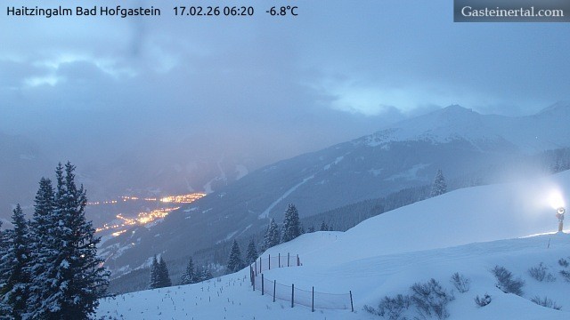 Archiv Foto Webcam Bad Hofgastein: Ausblick Haitzingalm