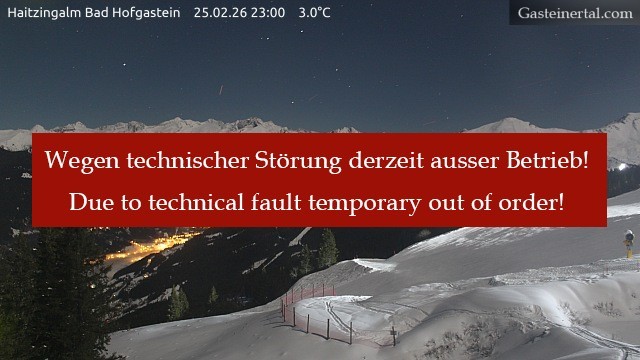 Archiv Foto Webcam Bad Hofgastein: Ausblick Haitzingalm