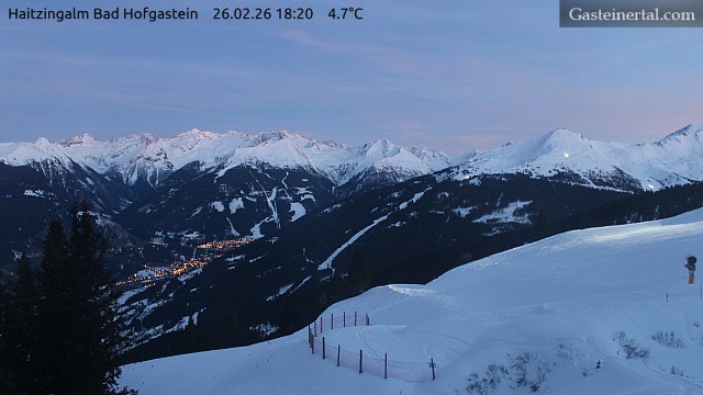 Archiv Foto Webcam Bad Hofgastein: Ausblick Haitzingalm