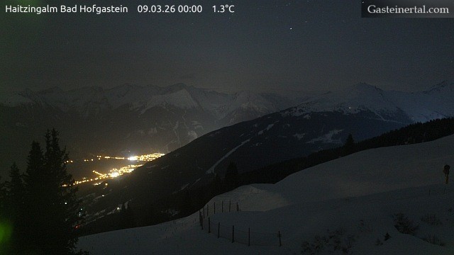 Archiv Foto Webcam Bad Hofgastein: Ausblick Haitzingalm