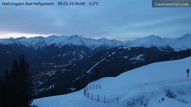 Archiv Foto Webcam Bad Hofgastein: Ausblick Haitzingalm