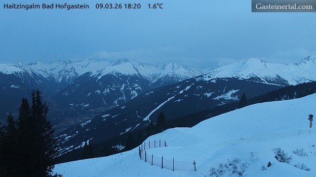Archiv Foto Webcam Bad Hofgastein: Ausblick Haitzingalm