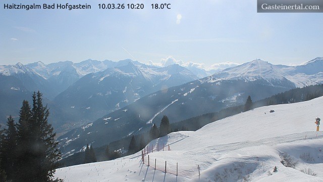 Archiv Foto Webcam Bad Hofgastein: Ausblick Haitzingalm