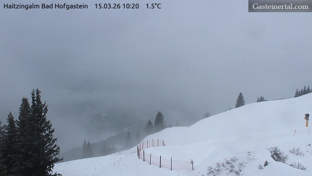 Archiv Foto Webcam Bad Hofgastein: Ausblick Haitzingalm