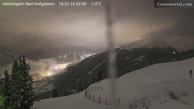Archiv Foto Webcam Bad Hofgastein: Ausblick Haitzingalm