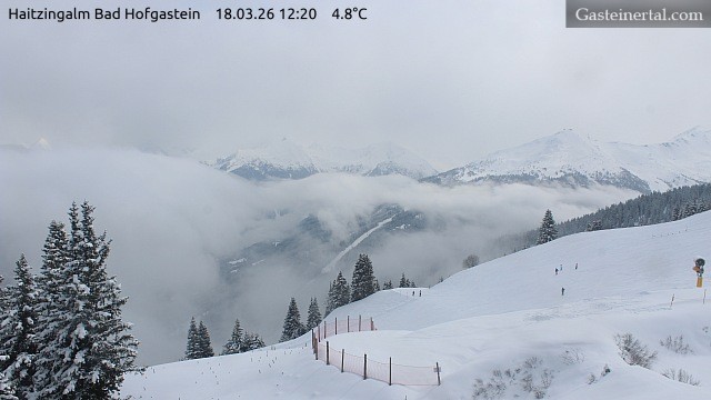Archiv Foto Webcam Bad Hofgastein: Ausblick Haitzingalm