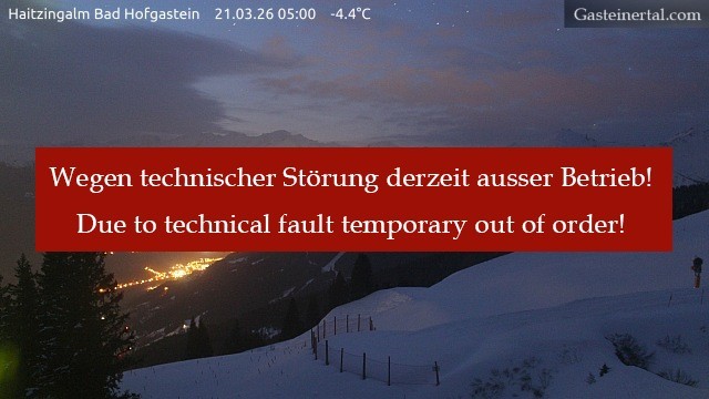 Archived image Webcam Haitzingalm View - Bad Hofgastein