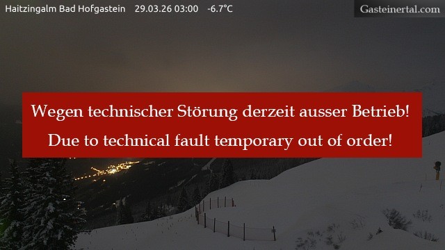 Archiv Foto Webcam Bad Hofgastein: Ausblick Haitzingalm