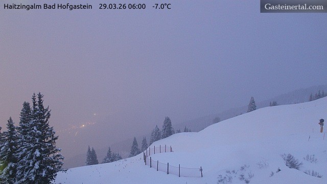 Archiv Foto Webcam Bad Hofgastein: Ausblick Haitzingalm