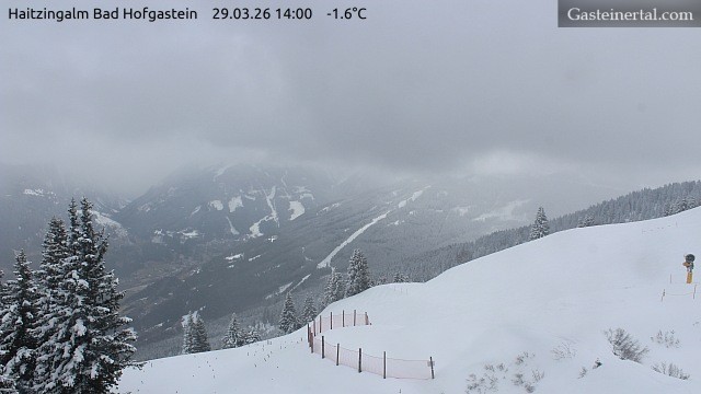Archiv Foto Webcam Bad Hofgastein: Ausblick Haitzingalm