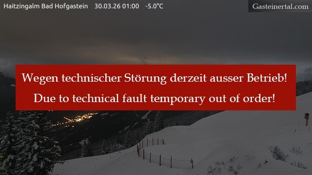 Archiv Foto Webcam Bad Hofgastein: Ausblick Haitzingalm