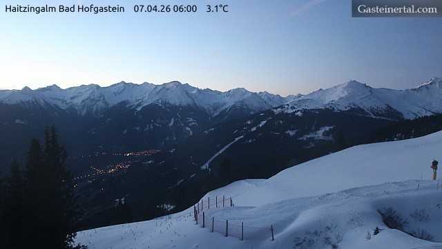 Archiv Foto Webcam Bad Hofgastein: Ausblick Haitzingalm