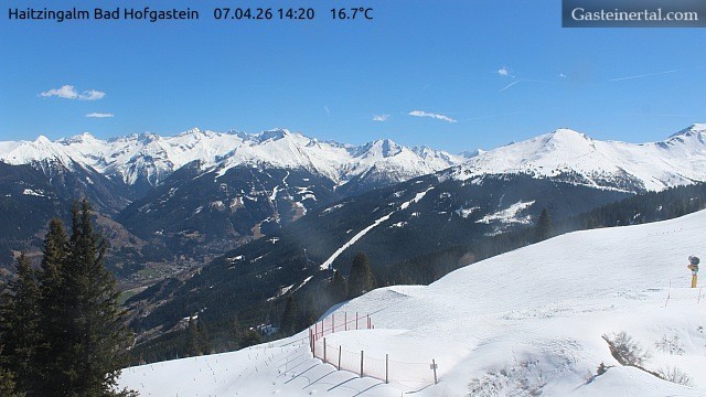 Archiv Foto Webcam Bad Hofgastein: Ausblick Haitzingalm