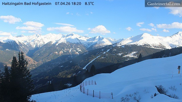 Archiv Foto Webcam Bad Hofgastein: Ausblick Haitzingalm