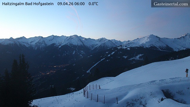 Archiv Foto Webcam Bad Hofgastein: Ausblick Haitzingalm