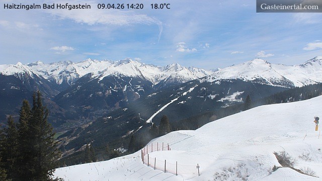 Archiv Foto Webcam Bad Hofgastein: Ausblick Haitzingalm