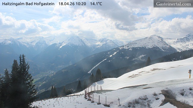 Archiv Foto Webcam Bad Hofgastein: Ausblick Haitzingalm