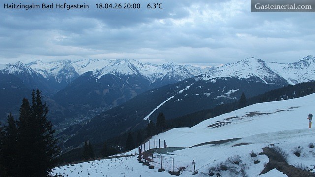 Archiv Foto Webcam Bad Hofgastein: Ausblick Haitzingalm