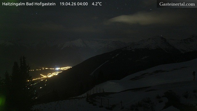 Archiv Foto Webcam Bad Hofgastein: Ausblick Haitzingalm