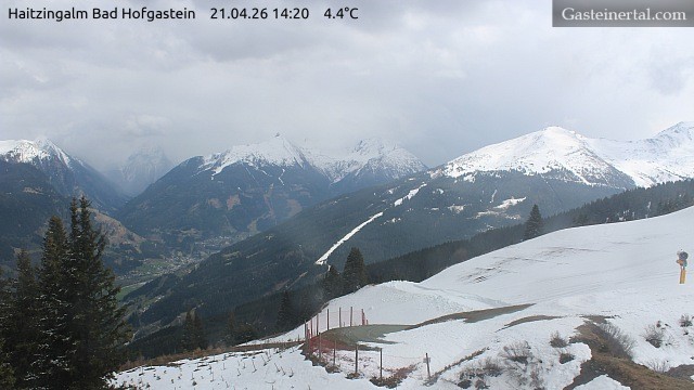 Archiv Foto Webcam Bad Hofgastein: Ausblick Haitzingalm