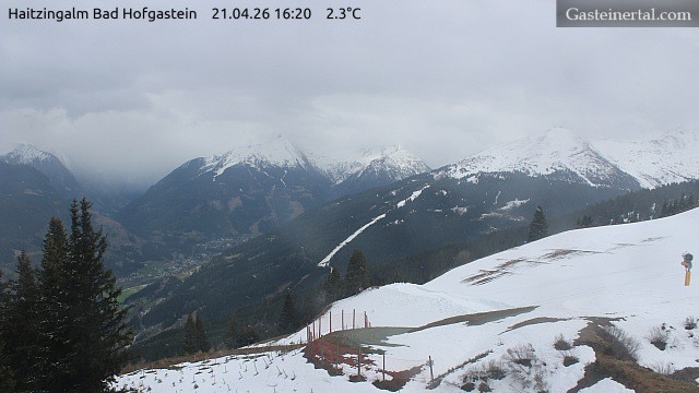 Archiv Foto Webcam Bad Hofgastein: Ausblick Haitzingalm