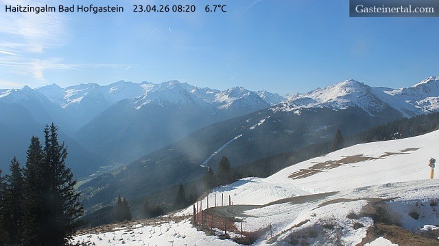 Archiv Foto Webcam Bad Hofgastein: Ausblick Haitzingalm